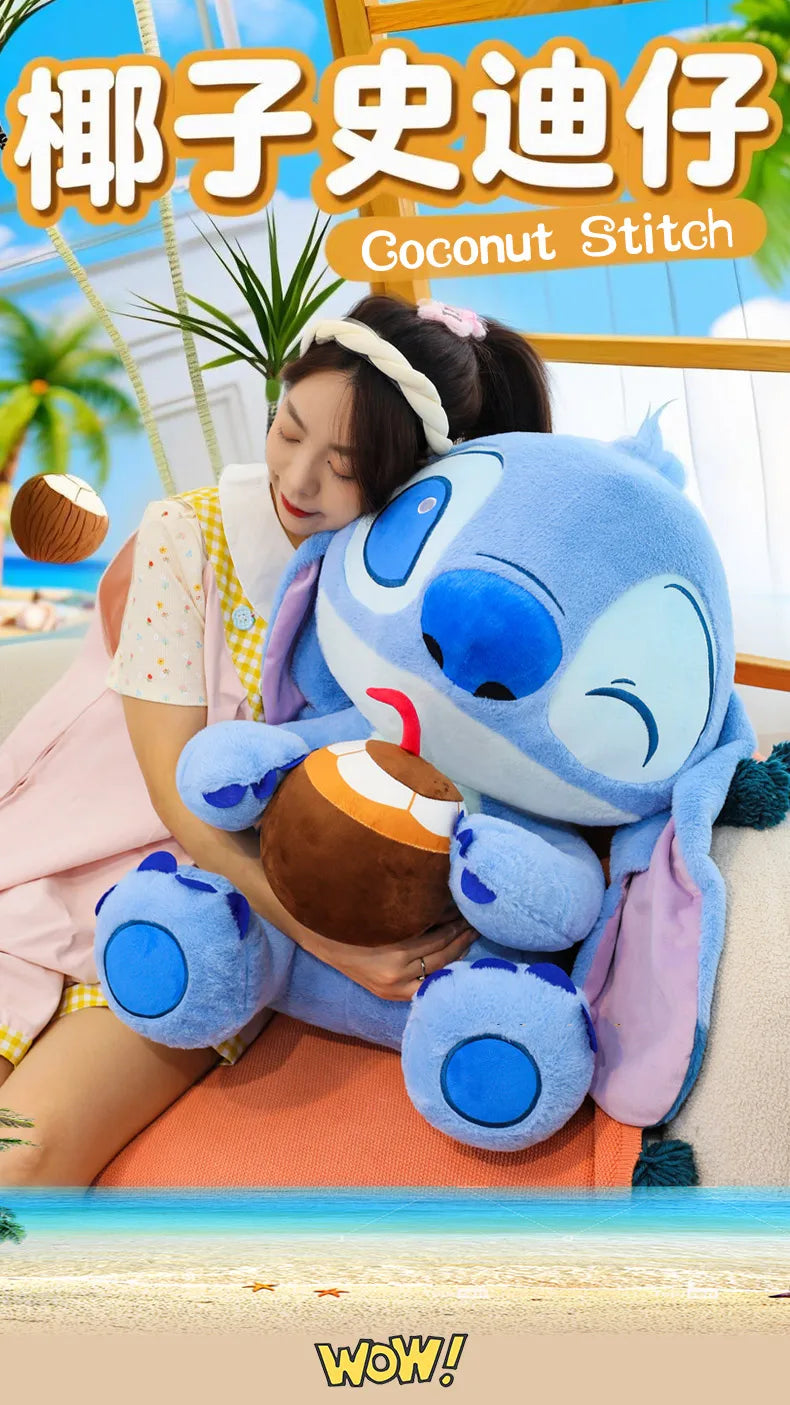Disney 30-70cm Lilo&Stitch Cute Cartoon Dolls Toys Anime Soft Stuffed Dolls Pillow Appease Toys Birthday Decoration Toys Girls