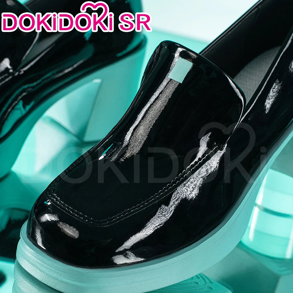 Mikuu Cosplay Shoes Anime Cosplay DokiDoki-SR Women Cute Black Boots Uniform Shoes Mikuu Halloween Cosplay Shoes