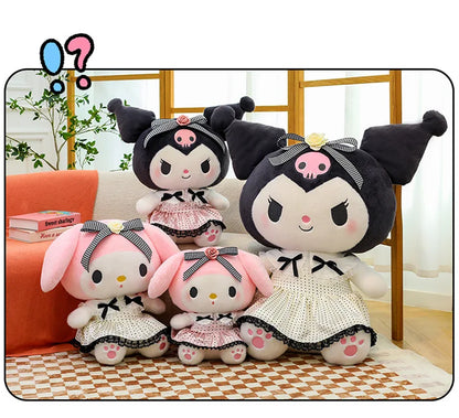 Sanrio Big Size 80cm Cute Kuromi My Melody Soft Stuffed Sofa Body Throw Pillow Plush Toys Dolls Kawaii Room Decor Holiday Gifts