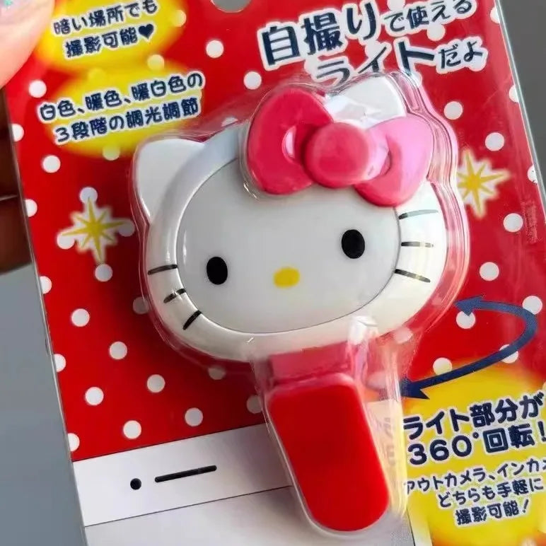 New Small And Exquisite Cartoon Cute Hello Kitty Luminous Toy Girls Mini Portable Selfie Supplement Light Atmosphere Lights