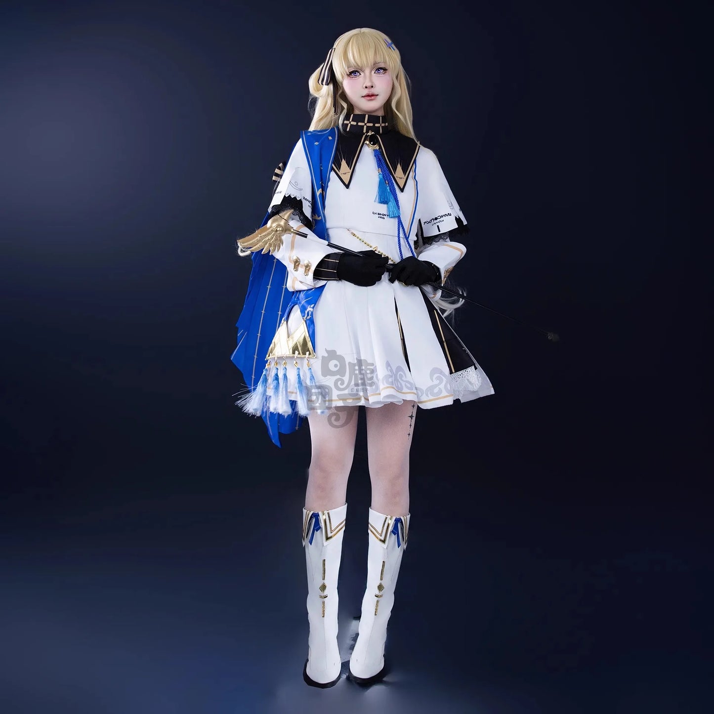 Wuthering Waves Phoebe Cosplay Costume Wig Dress Hat Headwear Sticker Stocking Rinascita Halloween Party Women Girls Prop iCoser