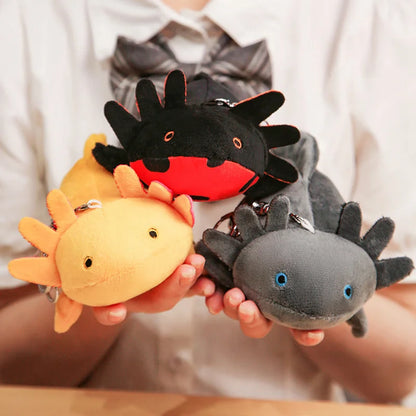 22cm Small Axolotl Plush Keychain Mini Cute Salamander Soft Toy Stuffed Animal Newt Kawaii Bag Pendant Decoration
