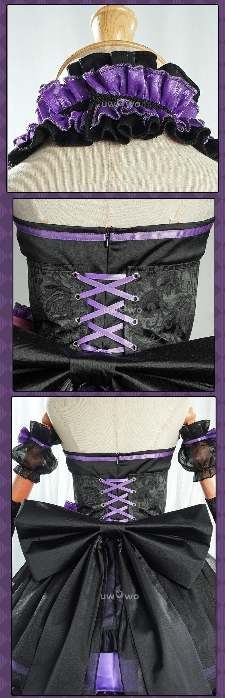 UWOWO Collab series: Game Identity V Blood Queen Mary Cosplay Costume Purple Costume