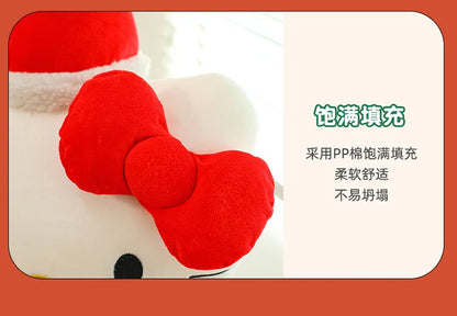 New Sanrio Hallo Kitty Plush Toy Doll Pillow Christmas Kt Cat Plush Toy Cute Hat Kitty Doll Katie Cat Pillow Girl Holiday Gifts