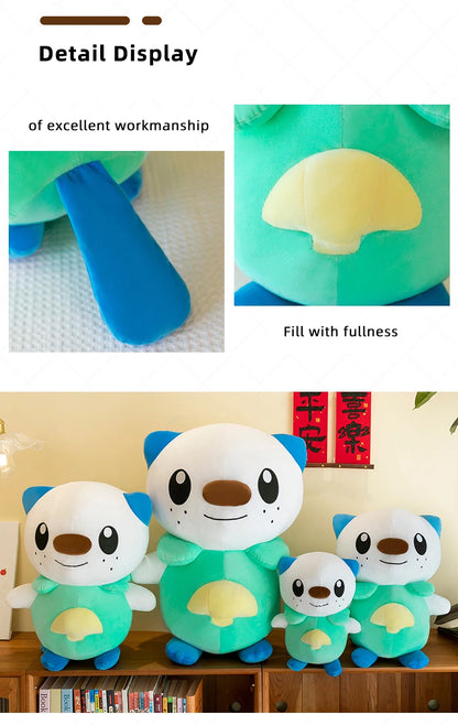 35/80cm Oshawott Pokemon Plush Toys Large Anime Doll Cute Pillow Cartoon Samurot Pokémon Plushie Stuffed Gift for Kids Christmas