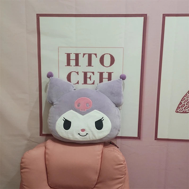 Sanrio Very Soft Kuromi Back Cushion Throw Pillow Sofa Bed Room Decor Comfortable Japanese Style Pillow Gifts Girl