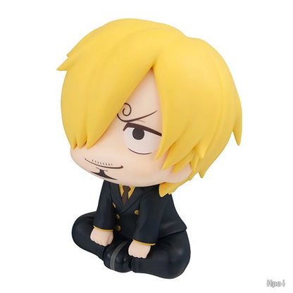 9.5cm ONE PIECE Anime Figure Look Up Luffy/Zoro Action Figure Q Version Kawaii Nami/Sanji Figurine PVC Collection Model Toys