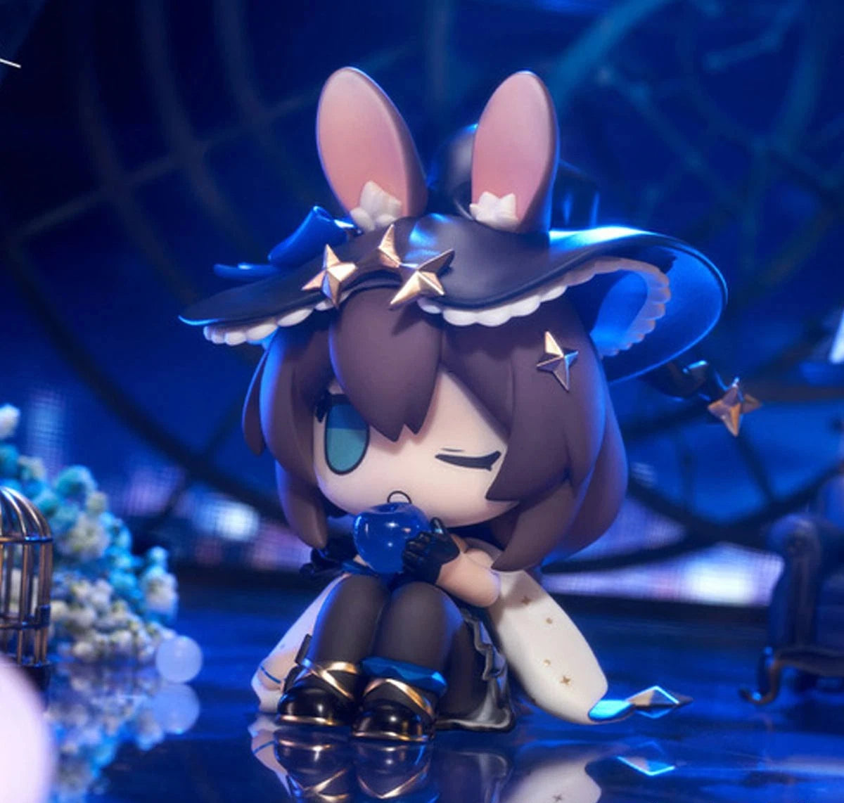 Arknights  Amiya Cute Q Version Doll Beautiful Girl Model Figurine Creative Statue  Holiday Gifts Desktop Ornament 12cm Toy