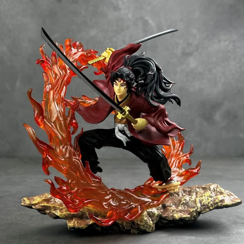 2025 Demon Slayer Anime Figures Tsugikuni Yoriichi Action Figure With Light Pvc Statue Figurine Model Doll Toys Christmas Gifts