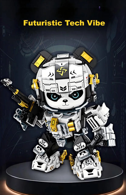 2025 New Model Mechanical Panda & Zodiac Building Blocks Gift Set - 12-in-1 Articulated Animal Toys for Birthday Christmas Gifts