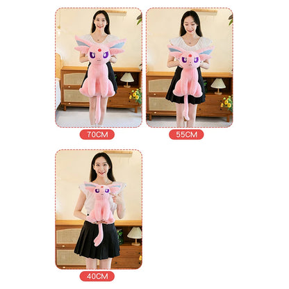 40/70cm Espeon Pokemon Plush Toys Large Anime Doll Pillow Cartoon Giant Pokémon Eifie Plushie Stuffed Gift for Kids Christmas
