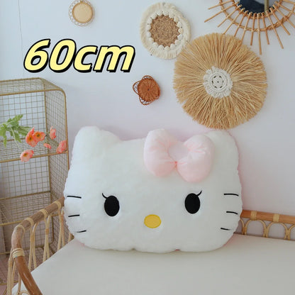 Sanrio Comfortable Hello Kitty Plushies Soft Hug Pillow Stuffed Anime Back Cushion Sofa Bed Big Size Plushies Xmas Gift For Girl