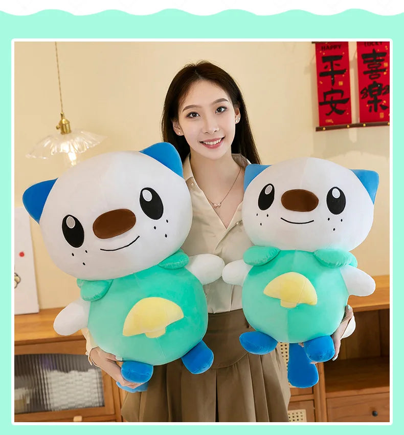 35/80cm Oshawott Pokemon Plush Toys Large Anime Doll Cute Pillow Cartoon Samurot Pokémon Plushie Stuffed Gift for Kids Christmas