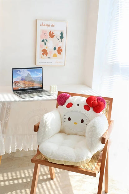 Comfortable Kuromi My Melody Seat Cushion Warm Buttocks Soft Stuffed Anime Cinnamoroll Back Sitting Cushion Chair Non-slip