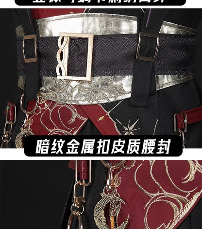 iCoser Love and Deepspace Xavier Cosplay Costume Black Hunter Uniform Shimmering Moonlight Halloween Party Women Men Carnival