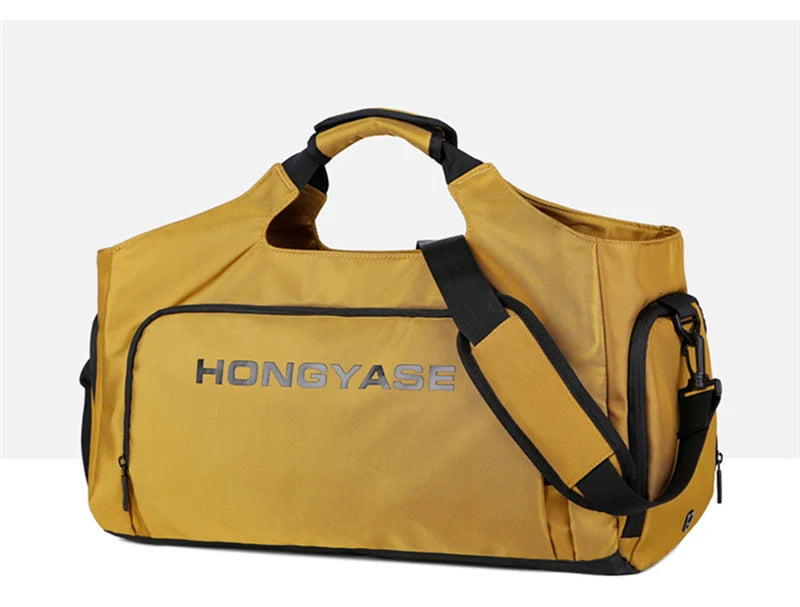 Gym Sports Bag for Men Waterproof Travel Fitness Duffle with Shoe Pocket Shoulder Tote Outdoors Weekend Luggage