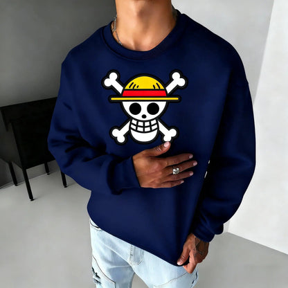 Unisex One Piece Pullover Hoodie Men Women Long Sleeve Sweatshirt Streetwear Anime Graphic Print Hip Hop Sweater Top Autumn New