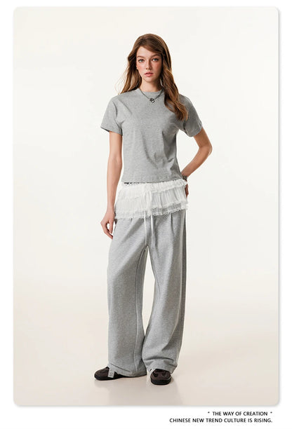 ZODF Women 2025 Summer 255gsm Cotton T-Shirts Hotsweet Girls Casual Solid Comfortable Sport T Shirt Brand Tops HY0978