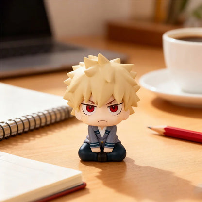 My Hero Academia Chibi PVC Figurines Tomura Shigaraki Izuku Midoriya Katsuki Bakugo Collectible Toy Model