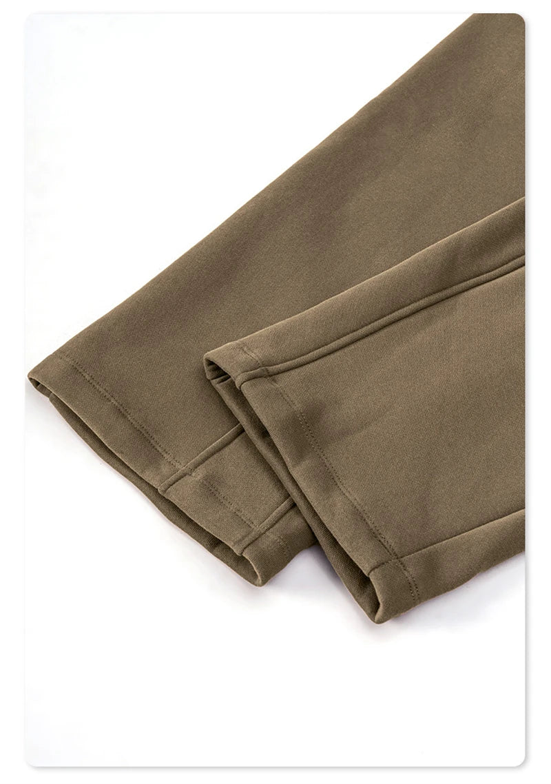 ZODF 345gsm Fleece Straight Pants for Men Unisex Loose Comfortable Sport Trousers Autumn Winter HY0864