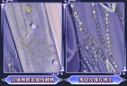 Love and Deepspace Rafayel Boundless Seas Cosplay Costume Wig Birthday Suit Uniform Ring Halloween Party for Women Men iCoser