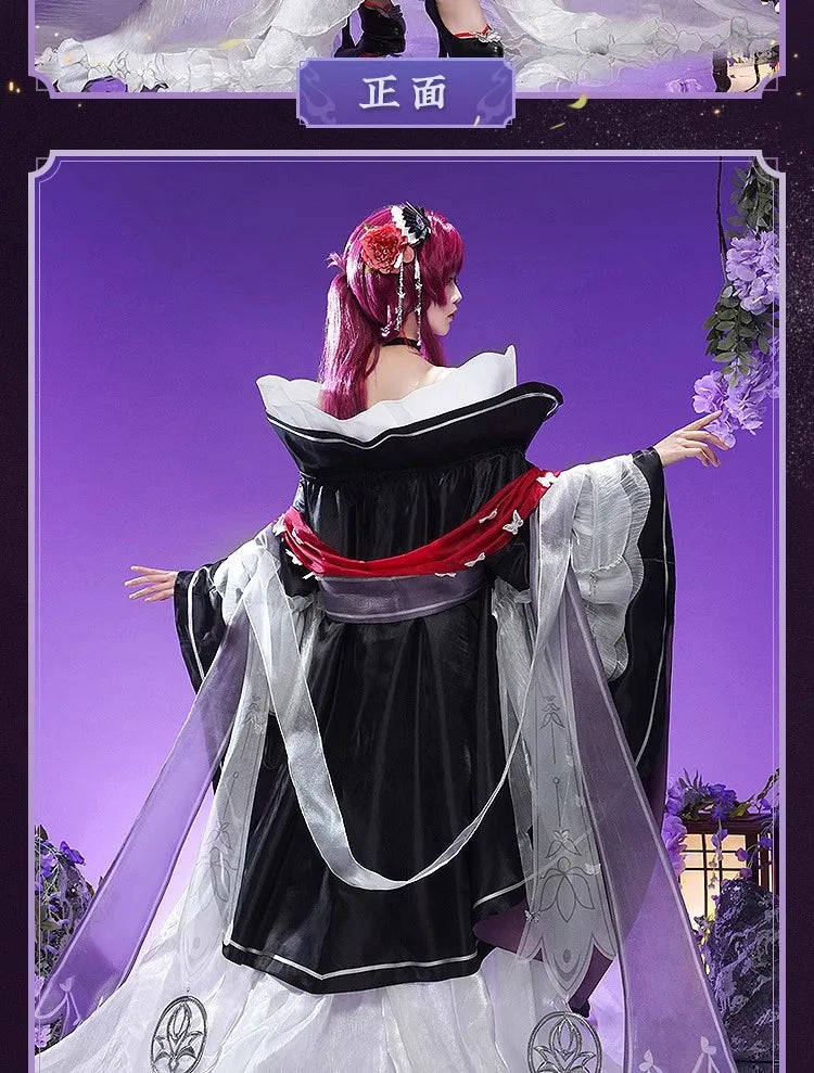 Honkai Star Rail Kafka Cosplay Costume Wig Uniform Headwear Stellaron Hunters Astral Express Halloween Party Women Grils Props