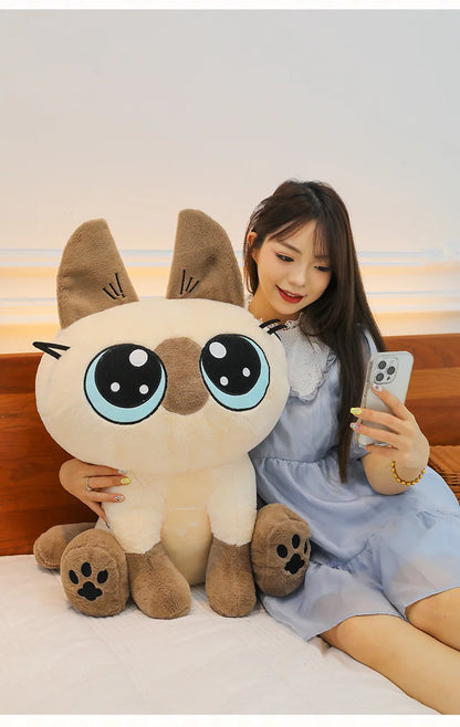 30-50cm Siamese Cat Animals Stuffed Doll Super Soft Home Office Decor High Quality Rabbit Toys Girls Boys Christmas Presents