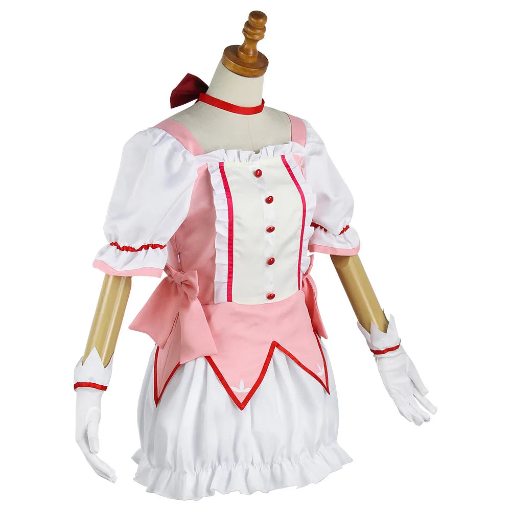Puella Magi Madoka Magica Kaname Costume Set Cotton Polyester