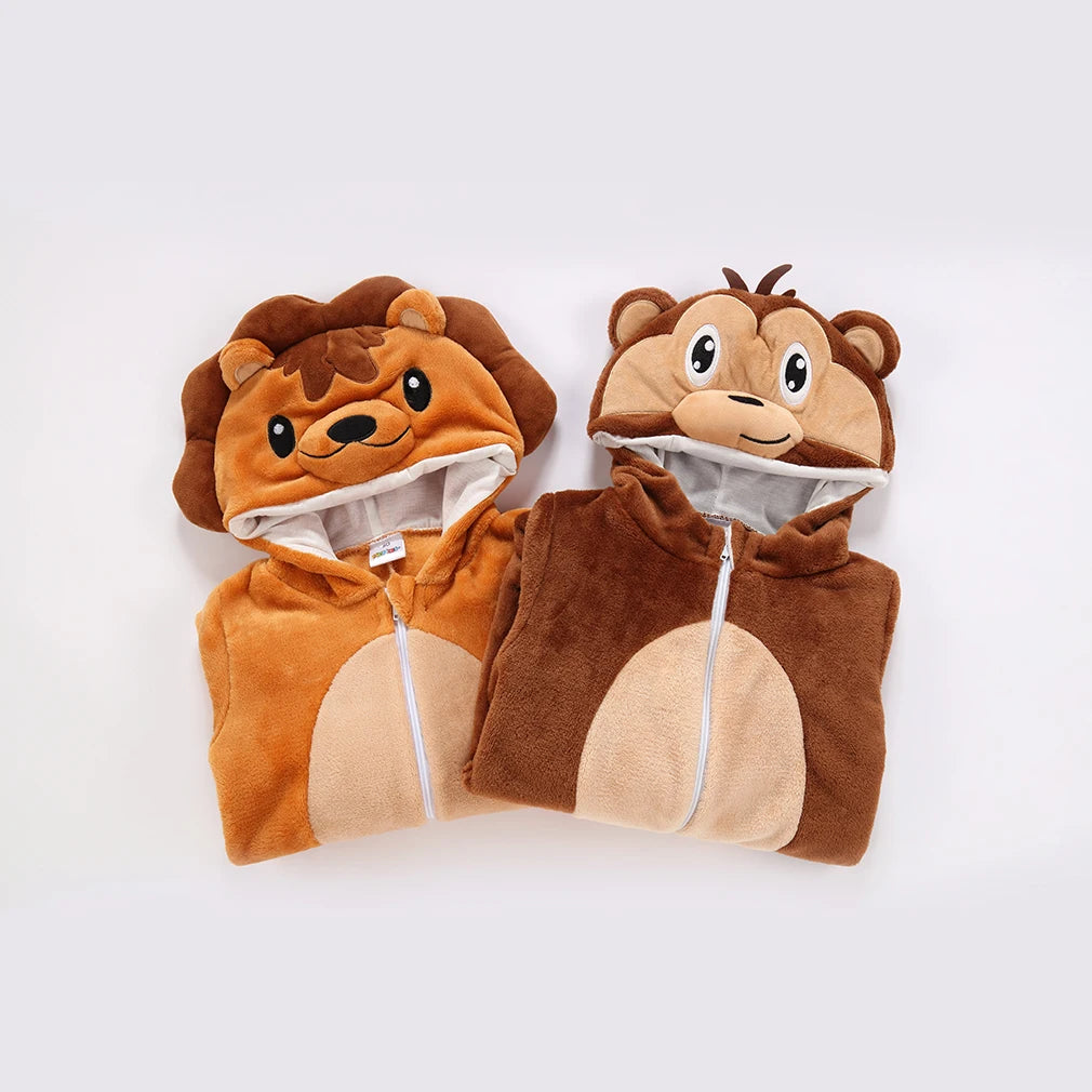 Baby Girl Romper Newborn 0 to 3 6 9 12 18 24 Months Winter Soft Warm Flannel Baby Rompers for Boy Clothes Kigurumi Cow Dinosaur