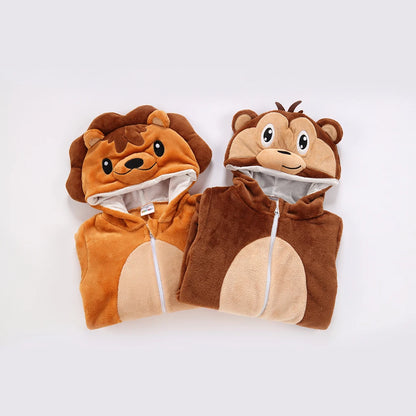 Kids Kigurumi Bebe Ropas Baby Boy Rompers for Winter Newborn 0 to 3 6 9 12 18 24 Months Unicorn Onesie with Zipper Cute Jumpsuit