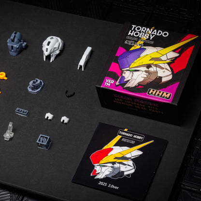 TORNADO HOBBY Studio XI RX-105 Head Carving 1/144 1/72 Sky Defender Assembly Model Kit Toy GK Model Mecha Head Accessory Gifts