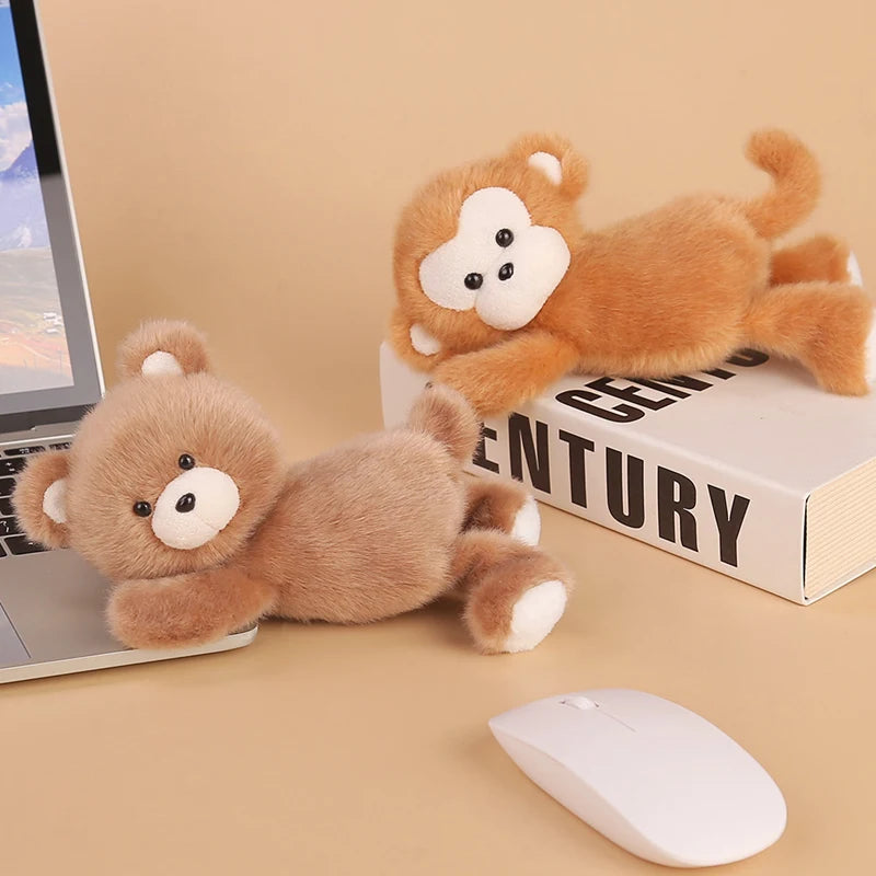 18cm Cartoon Lying Stuffed Animal Cute Horse Duck Cow Frog Plushies Kawaii Office Companion Plush Wrist Pad Wrist Support Doll