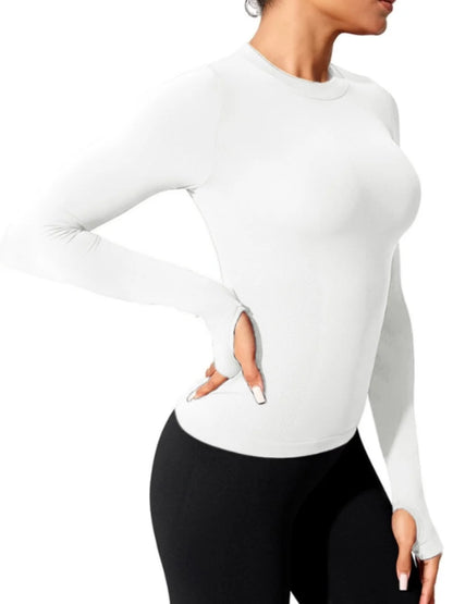 Long Sleeve Yoga Shirt for Women – Sport Top Fitness Wear Gym Running Femme Jersey