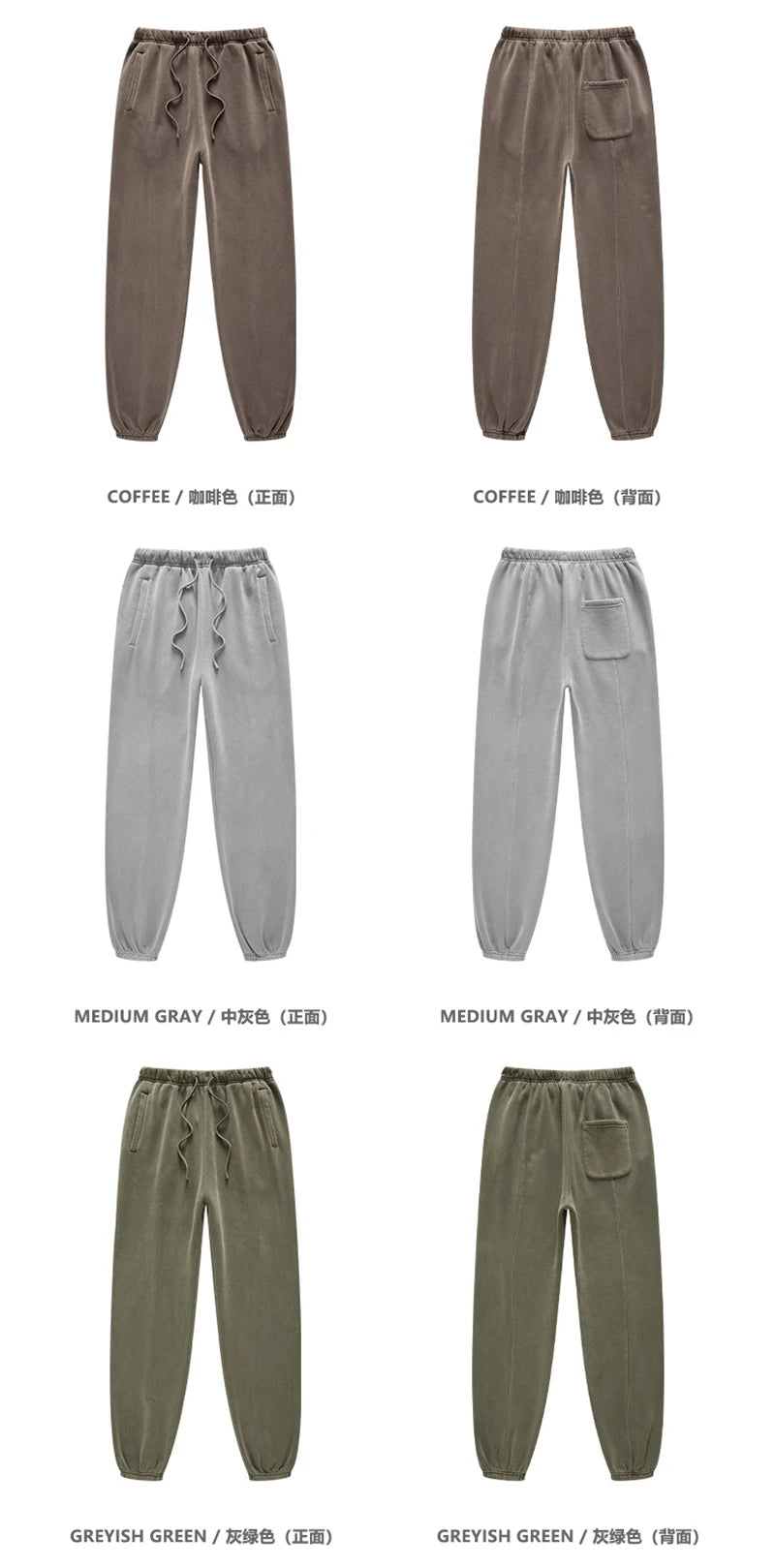 ZODF 2025 Autumn Winter Men’s Washed Fleece Sweatpants 355gsm Loose Retro Joggers Streetwear HY0653