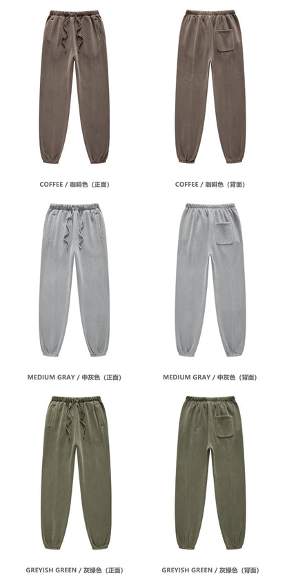 ZODF 2025 Autumn Winter Men’s Washed Fleece Sweatpants 355gsm Loose Retro Joggers Streetwear HY0653