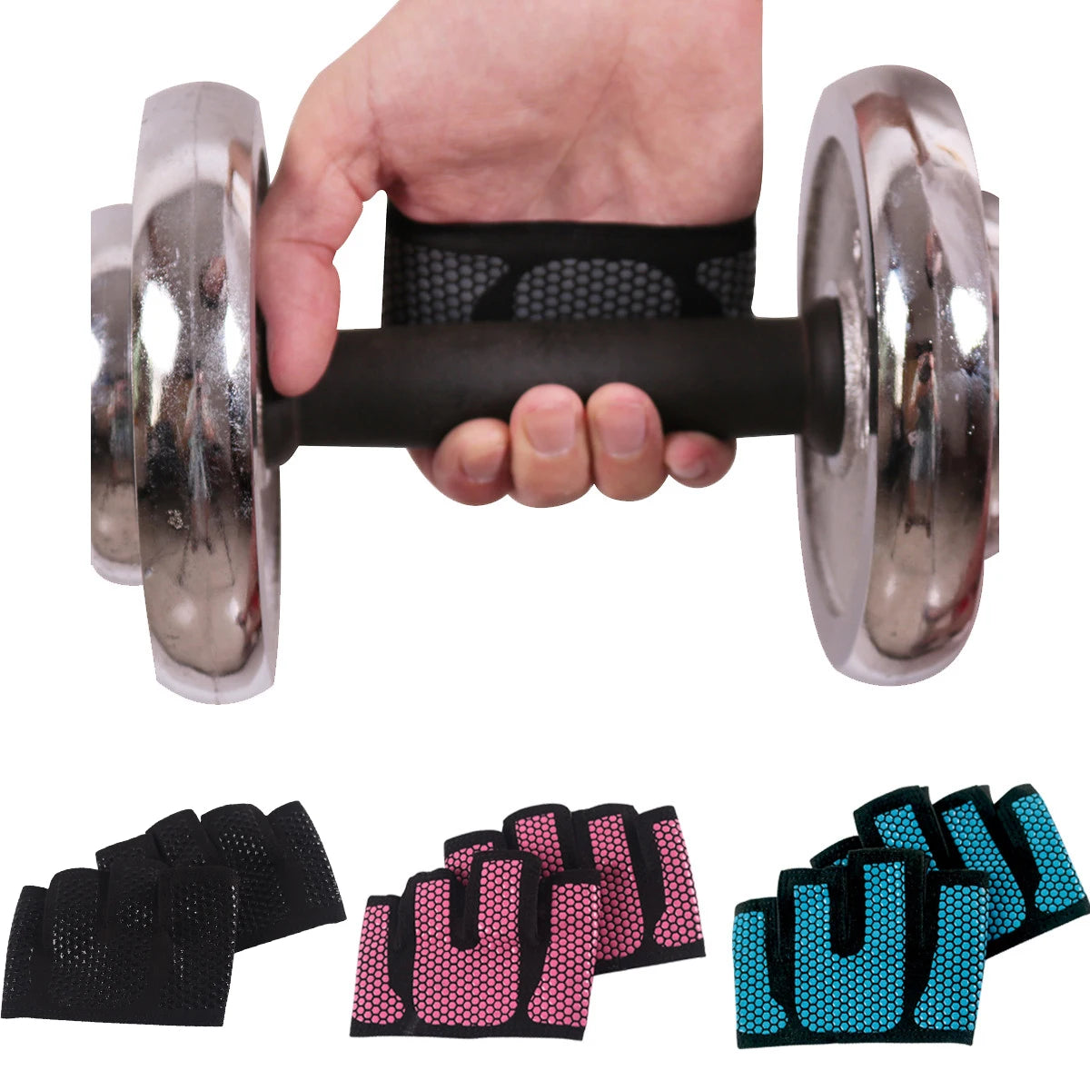 The Codex Gym Fitness Half Finger Gloves Men Women Anti-Slip Silicone Workout Weight Lifting Pull Up Hand Grip Protector
