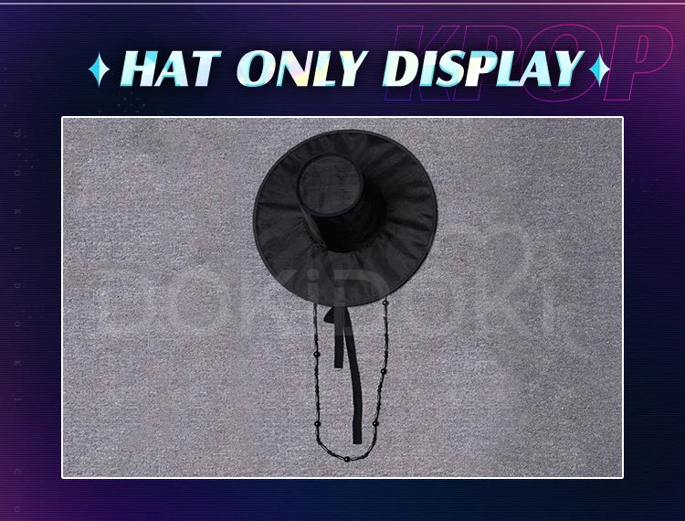 【Last Batch】IN STOCK Jinuu Cosplay Costume 【S-3XL】DokiDoki-R Jinuu Babyy Mysteryy Romancee Men Black Robes Hat Plus Size