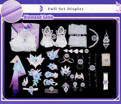 IN STOCK Cyrene Cosplay Costume Game Honkai: Star Rail【S-2XL】DokiDoki-R HSR Cyrene Dress Veil Plus Size