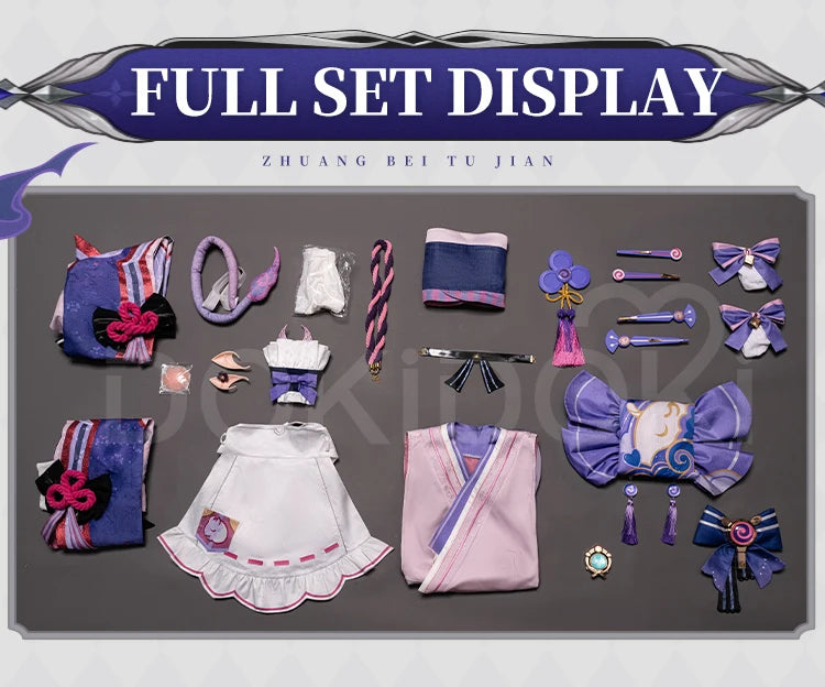 Yumemizuki Mizuki Cosplay Costume Game Genshin Impact【XS-2XL】DokiDoki-SR Women Cute Maid Dress Plus Size