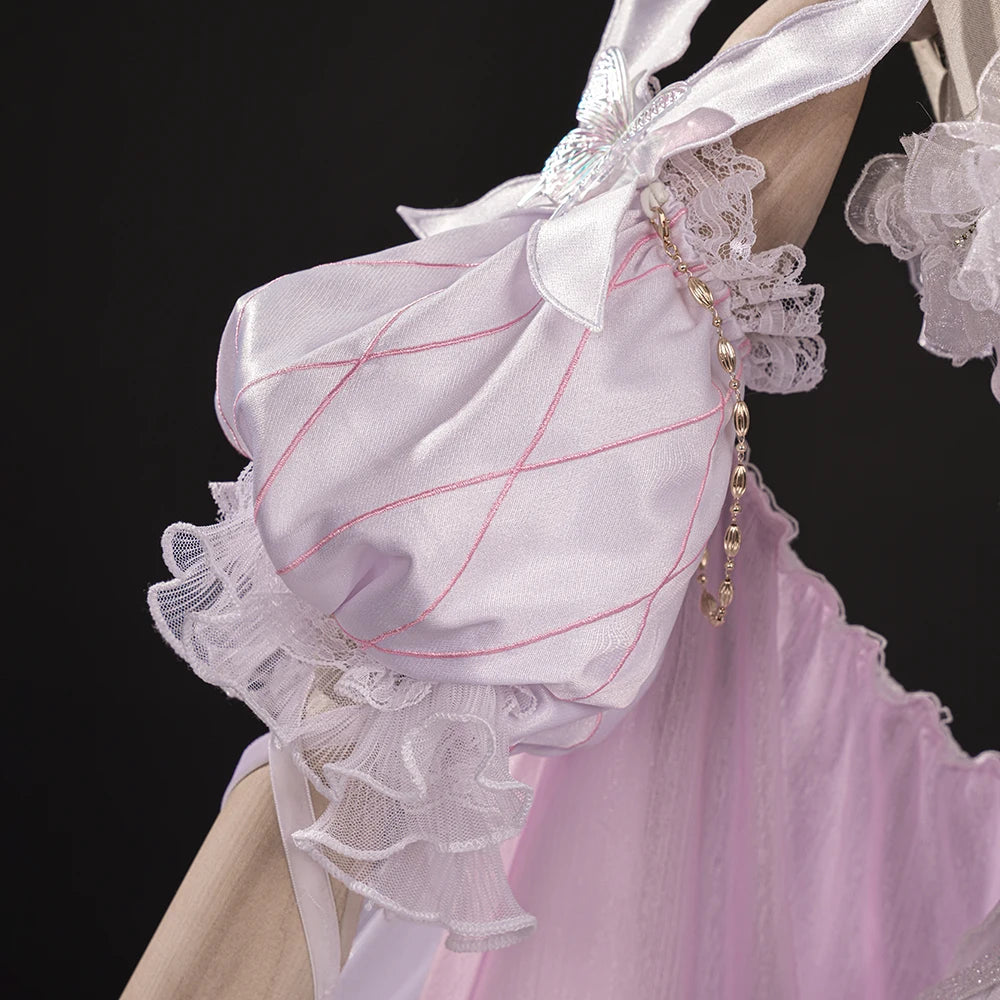 Genshin Impact Columbina Cosplay Costume Wig Dress FES 2026 Skin The Damselette Eleven Fatui Harbingers Halloween for Women Girl