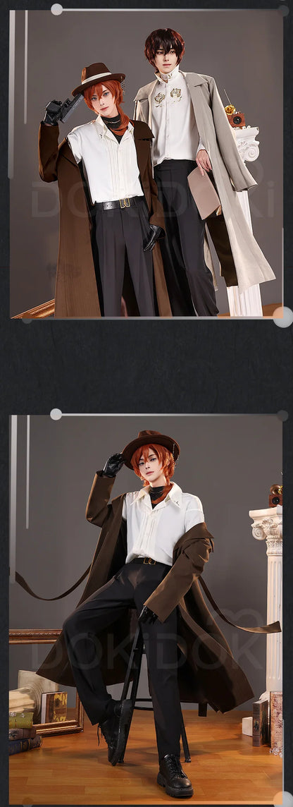 IN STOCK Nakaharaa Chuyaa/Dazaii Osamuu Cosplay Costume Anime Cosplay DokiDoki-SR Cosplay Costume Nakahara Chuuya Men Cosplay