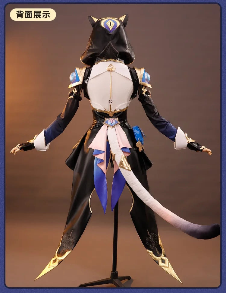 Honkai Star Rail Cipher Cosplay Costume Wig Dress Cifera Tail Amphoreus Luminous Props Halloween Party Women Girls Metal Props