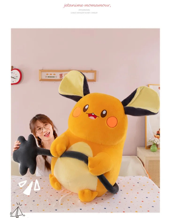 70CM Big Size Pokemon Plushies Dedenne Cartoon Anime Peluche Kawaii Ornament Comfortable Soft Doll Children Toy Cushion Gift