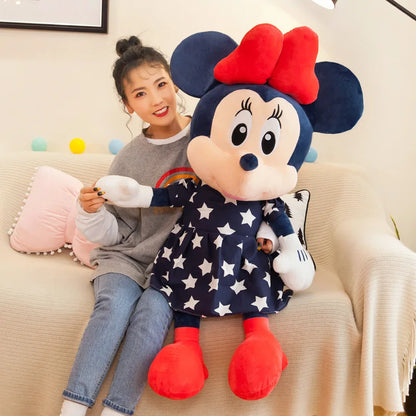 Disney 95cm Plush Star Mickey Minnie Toy Large Couple Mickey Mouse Pillow Kids Stuffed Doll Birthday Xmas Gift for Children