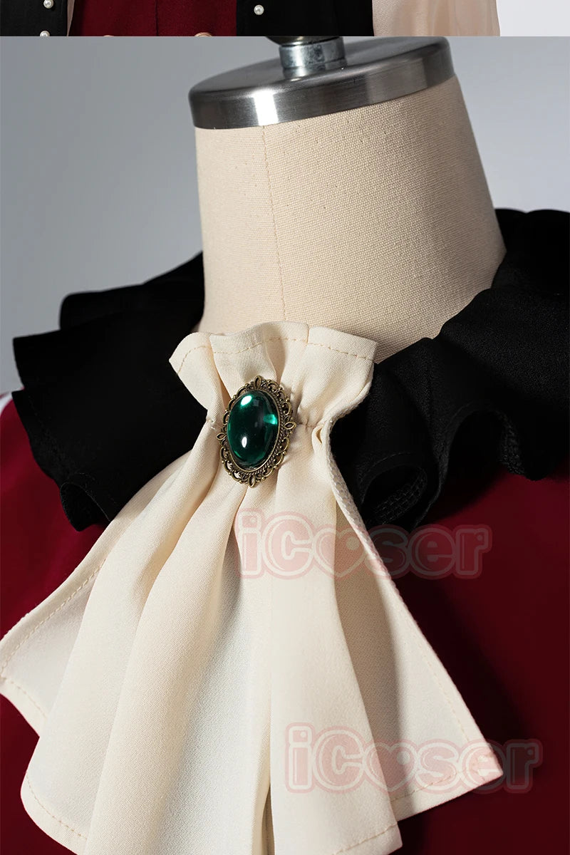 BanG Dream Wakaba Mutsumi Cosplay Costume Wig Red Dress Mortis Uniform Ave Mujica Earrings Halloween Party for Women Girls Props