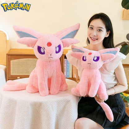 40/55/70cm Big Size Pokémon Espeon Plushies Kawaii Cartoon Anime Ornament Peluche Comfortable Soft Doll Children's Toy Gifts