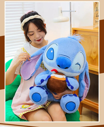 Disney 30-70cm Lilo&Stitch Cute Cartoon Dolls Toys Anime Soft Stuffed Dolls Pillow Appease Toys Birthday Decoration Toys Girls