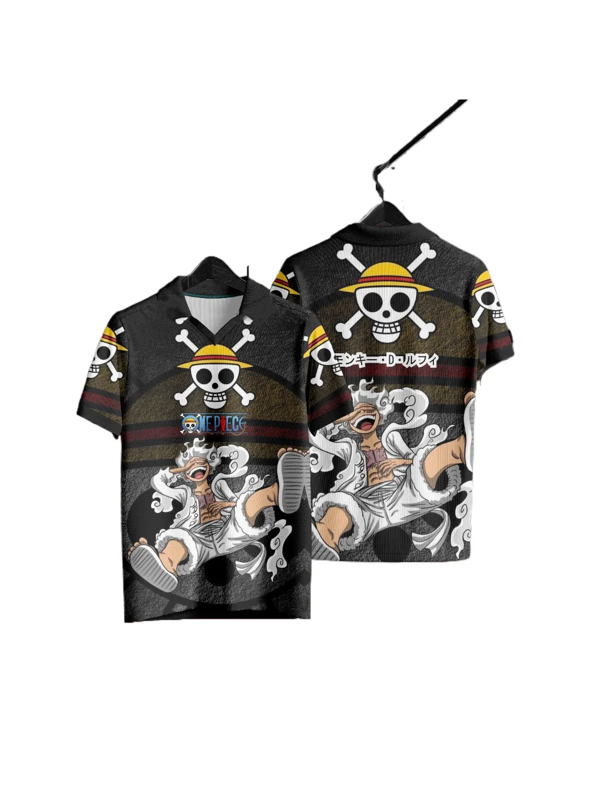 Summer Fashion Vintage Retro T-shirt Series Anime One Piece Luffy Anime Y2k Korean Style Kpop Baseball Hockey Unisex Tops Tees