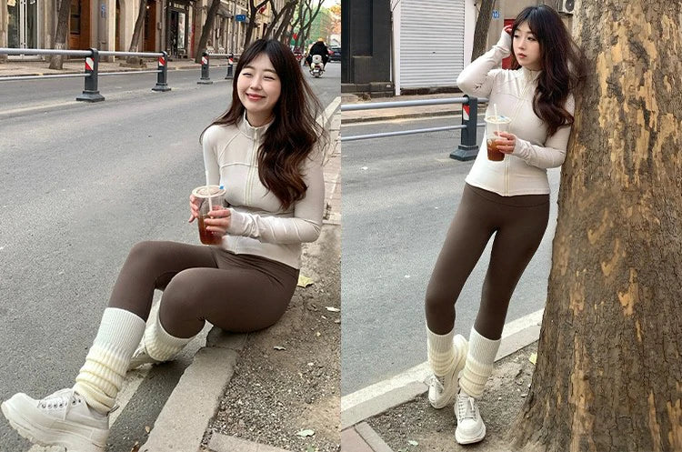 Autumn Winter Thickened Warm High Waist Sports Leggings for Women – Yoga Gym Running Tights Fitness Pants