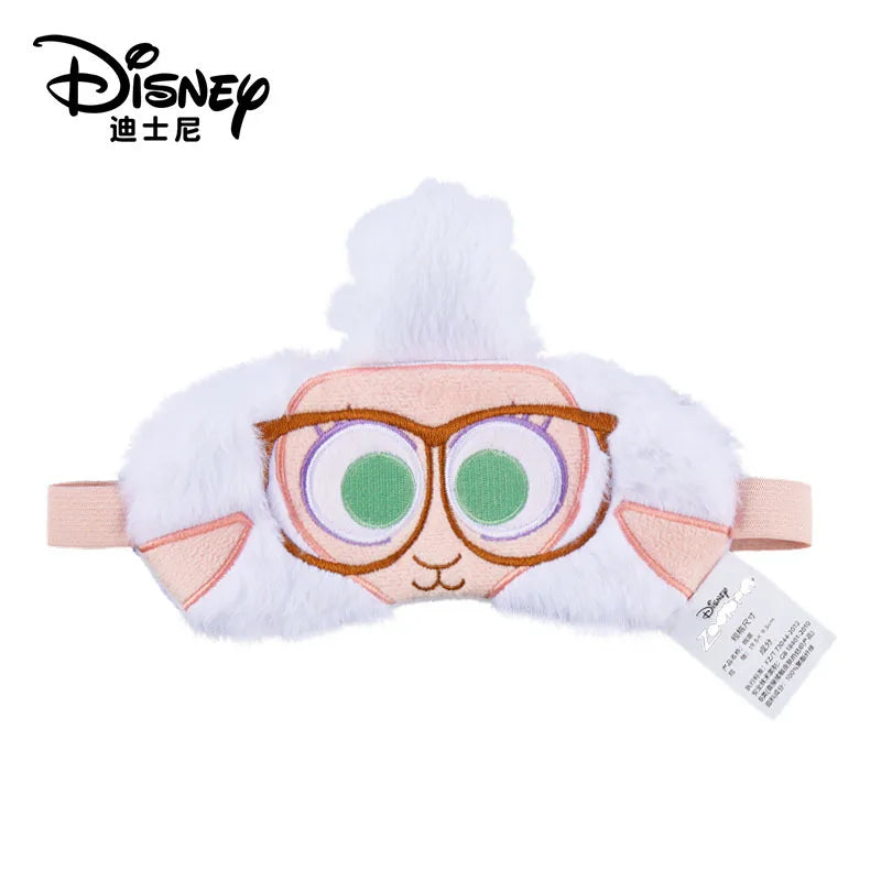 Disney Children's Plush Eye Mask Zootopia Cartoon Design Sleep Sunscreen Napping Mask for Students Cute And Crazy Gift